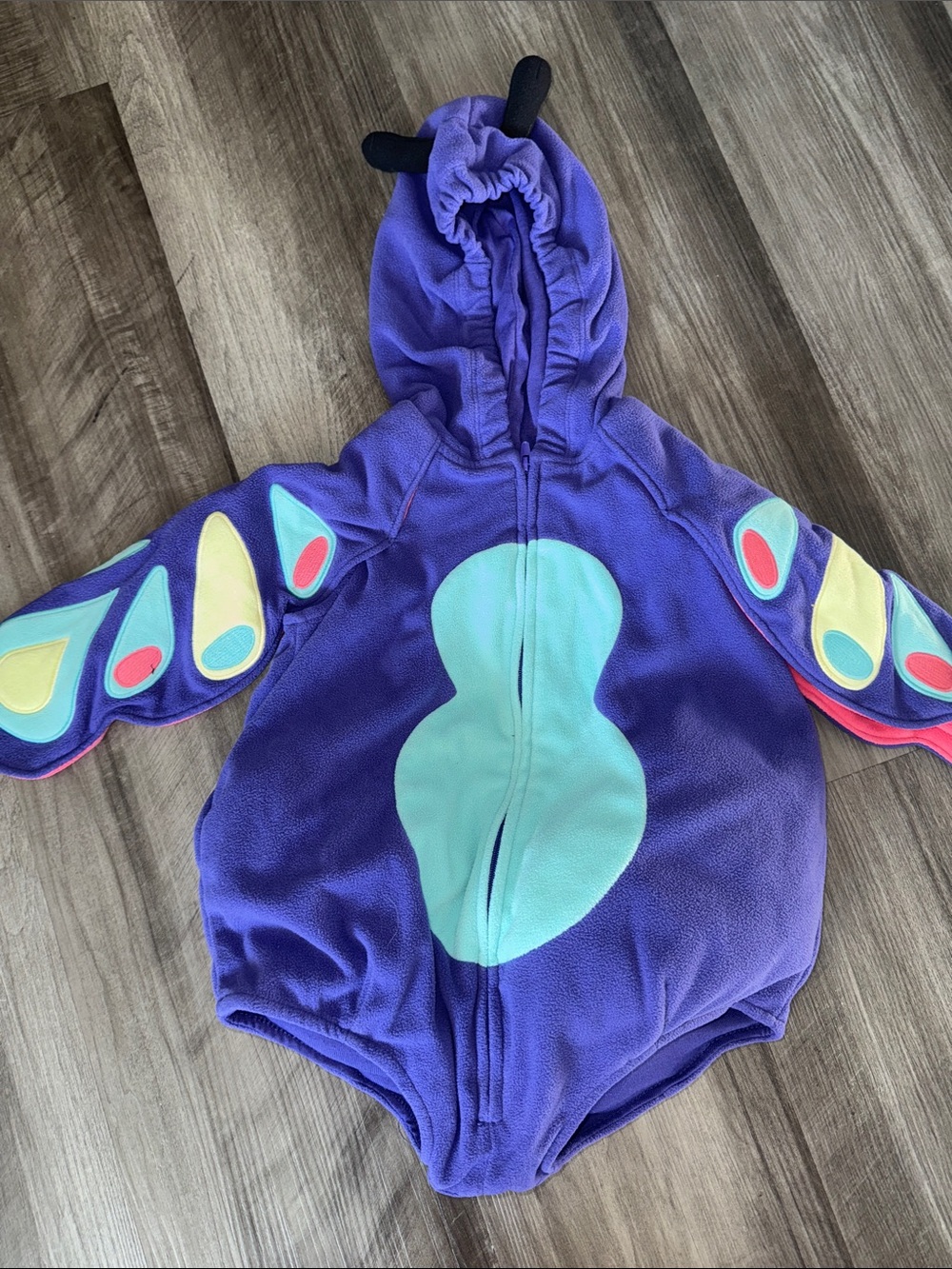 Girls Carters Peacock Costume 18 Months Purple warm zip up girls baby Halloween - Picture 2 of 5